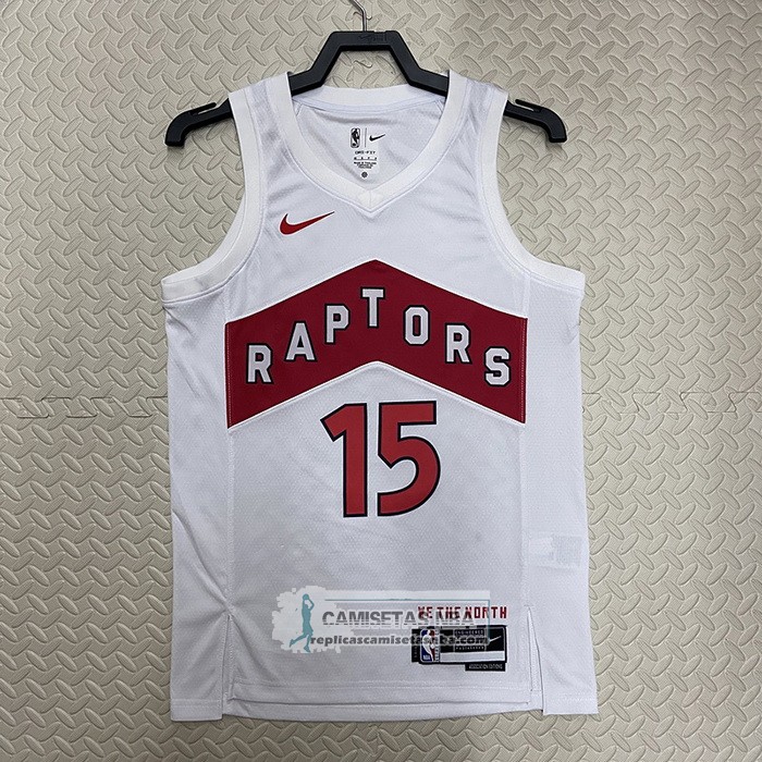 Camiseta Toronto Raptors Vince Carter NO 15 Association 2022-23 Blanco